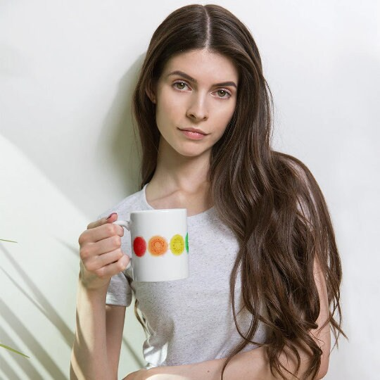 Seven Chakras Mug , Chakra Cup, Chakra Coffee Mug, Chakra tea cup, religious cup, meditation mug, hippy room mug, yoga room mug