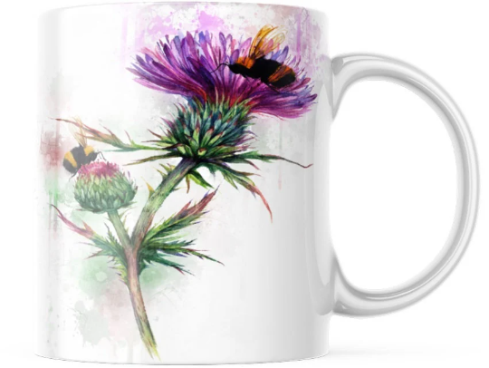 Thistle and Bee Tea Coffee 11oz Ceramic Mug
