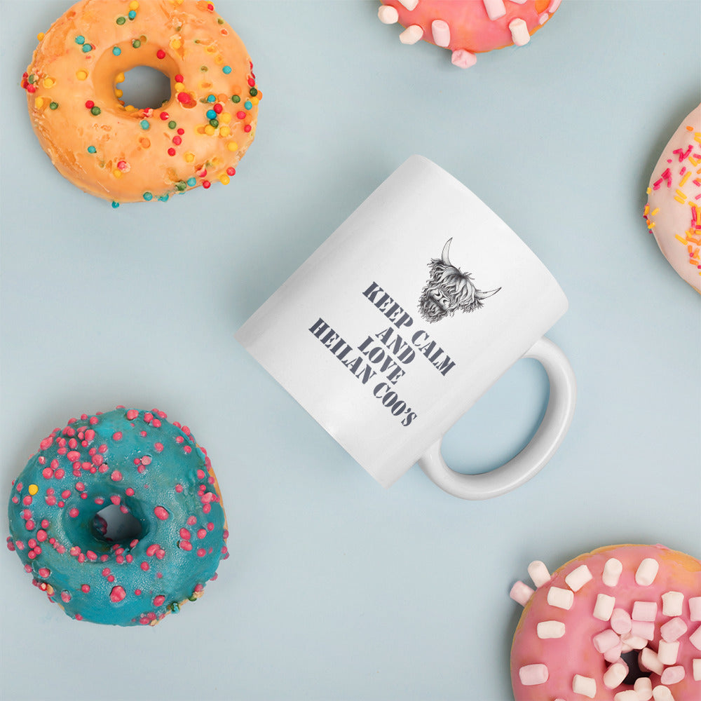 Keep Calm and Love Highland Cows Ceramic Mug
