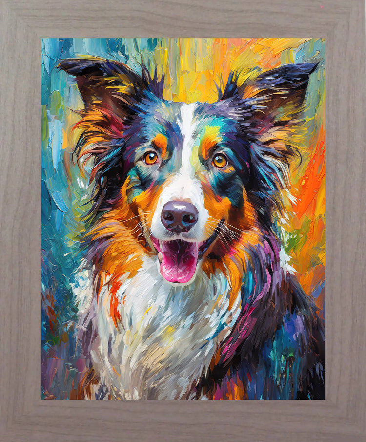 Colourful Framed Dog Prints Collection