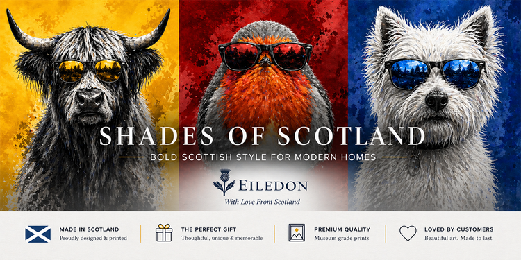 Shades of Scotland – Scottish Animal Art Prints in Bold Watercolour