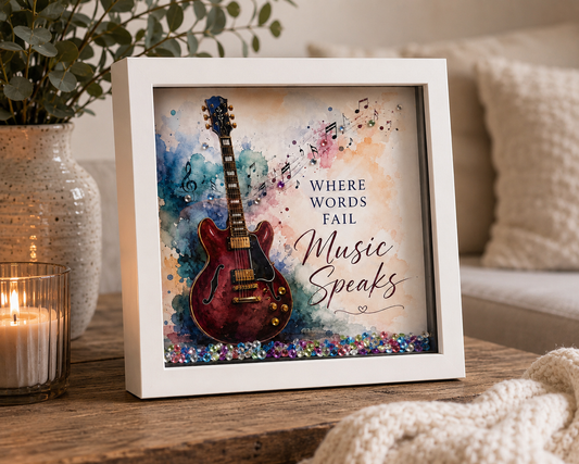 Where Words Fail, Music Speaks Keepsake Box | Music Lover Gift