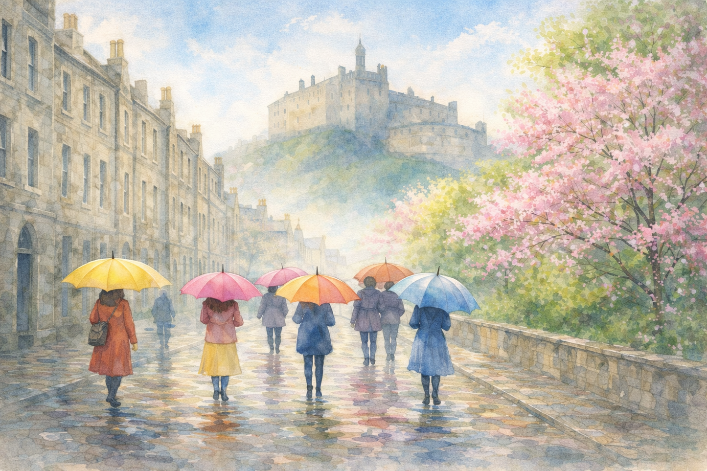 Scotland In The Rain – Edinburgh Castle Framed Print | Scottish Wall Art