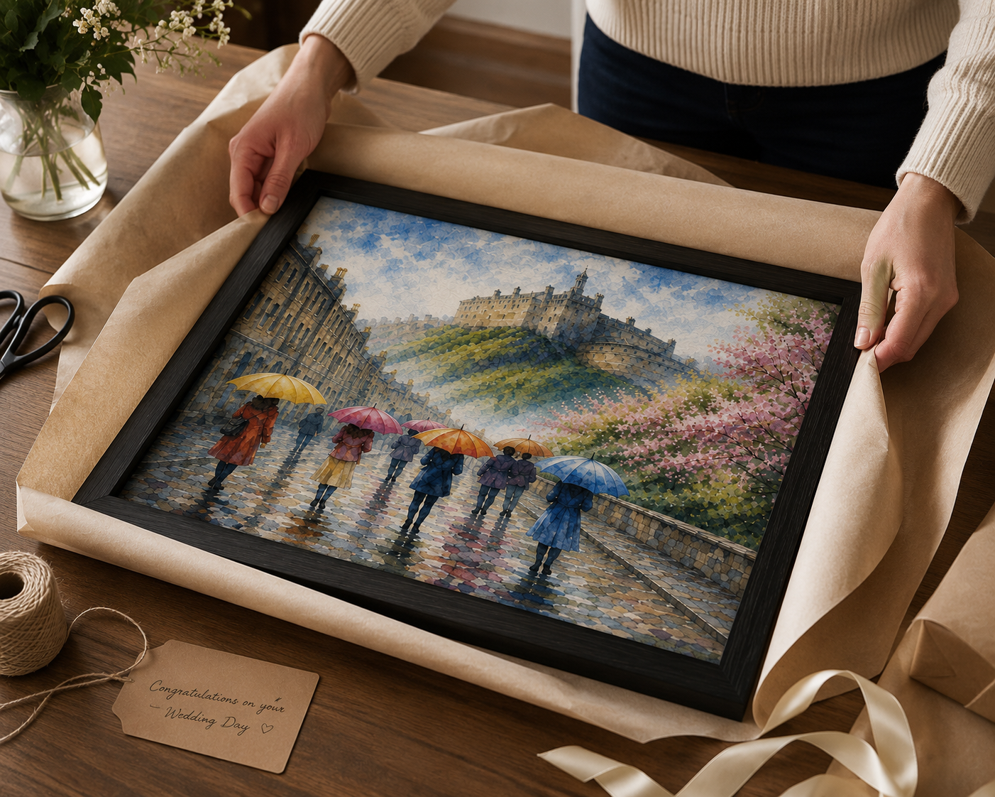 Stirling Old Bridge Wall Art | Scotland In The Rain Scottish Print