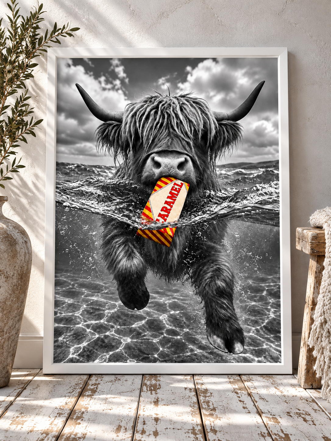 Scottish Legends – The Sweet One | Highland Cow Wall Art