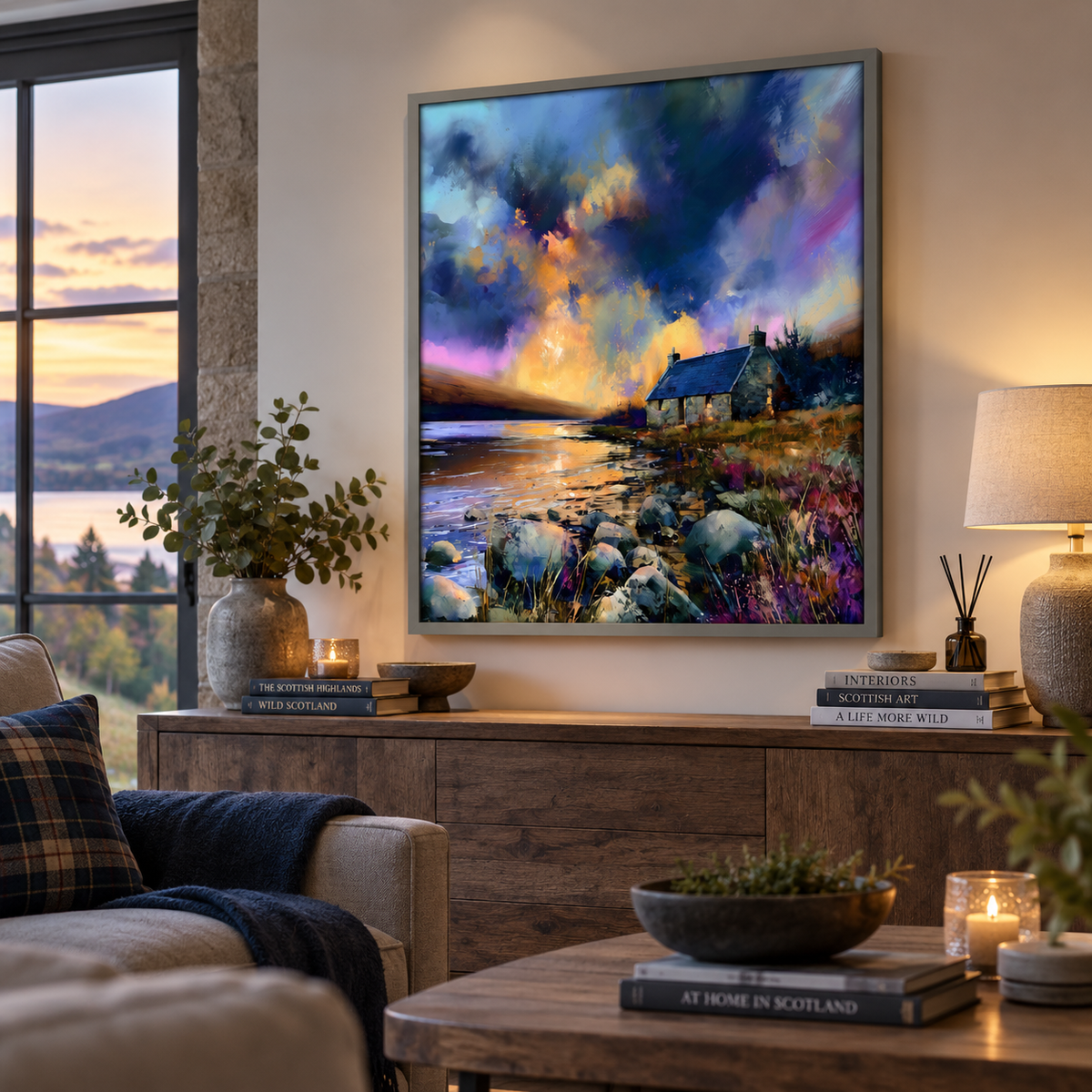 Deeside Afterglow | Scottish Landscape Canvas Art