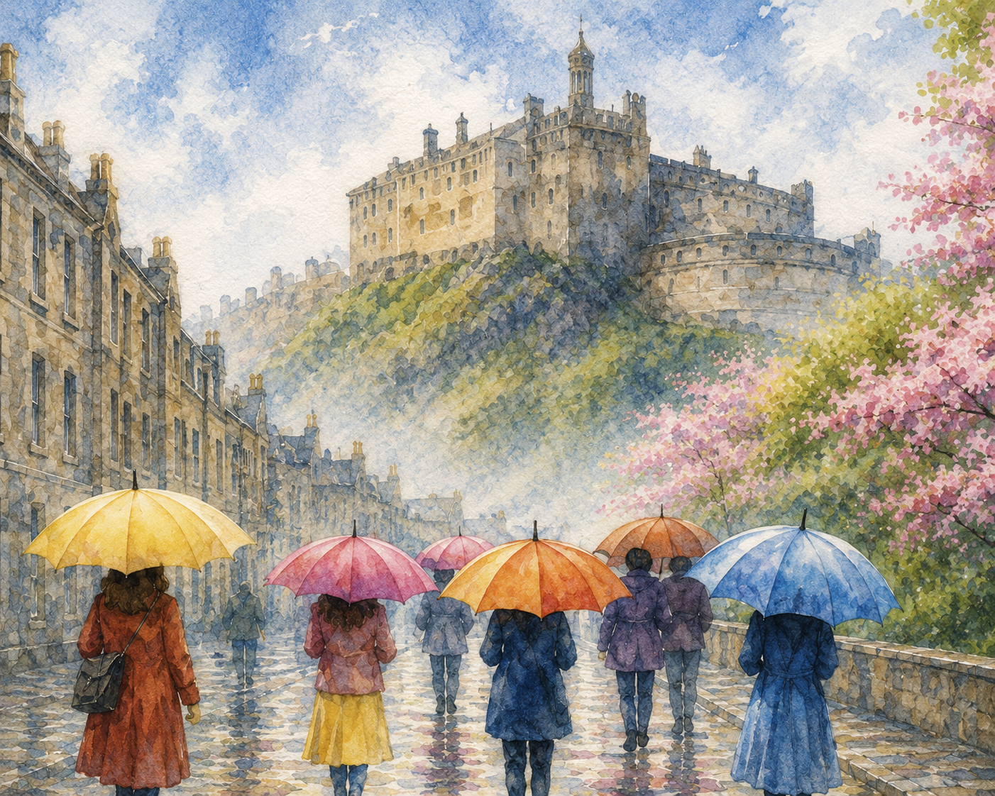 Scotland In The Rain – Edinburgh Castle Framed Print | Scottish Wall Art