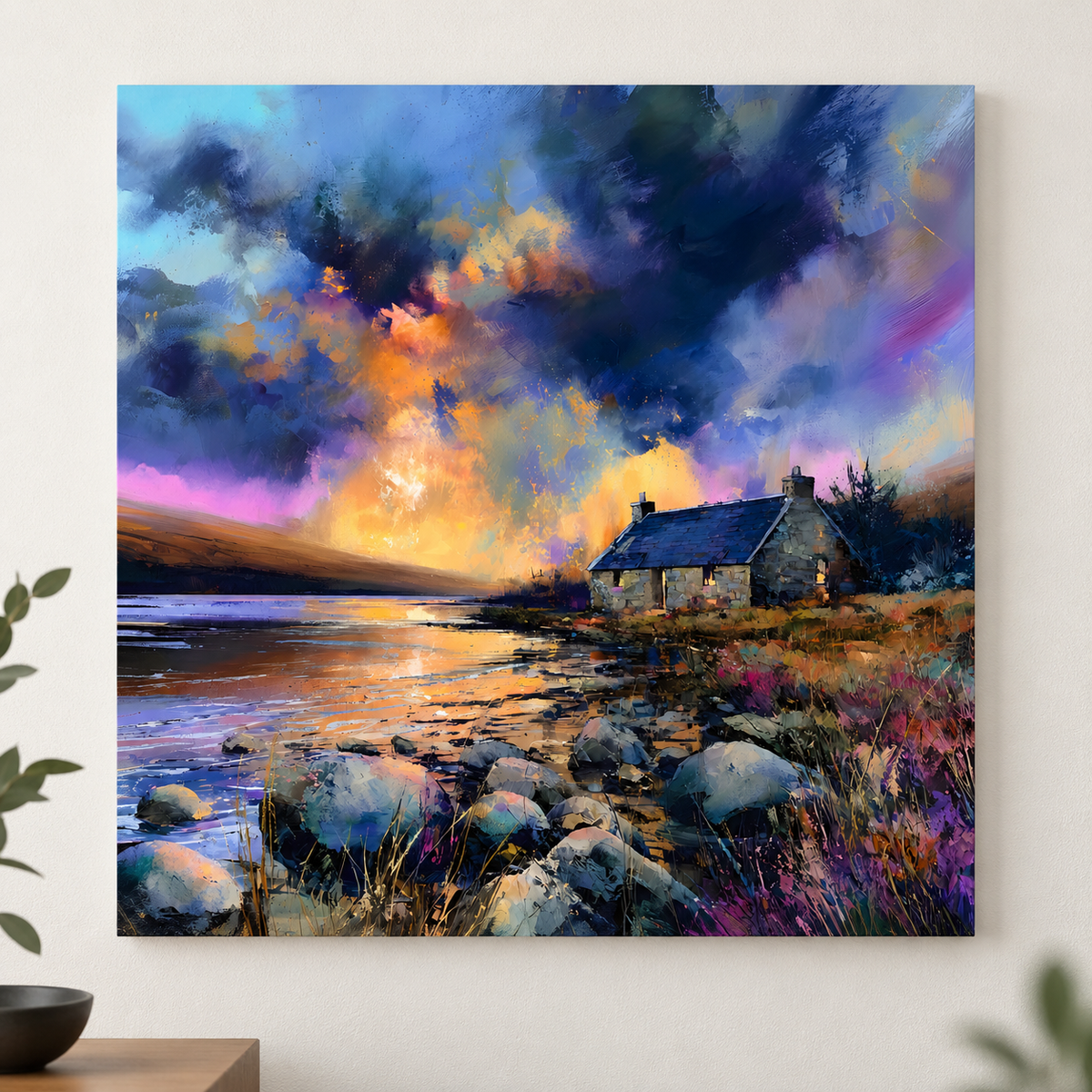 Deeside Afterglow | Scottish Landscape Canvas Art