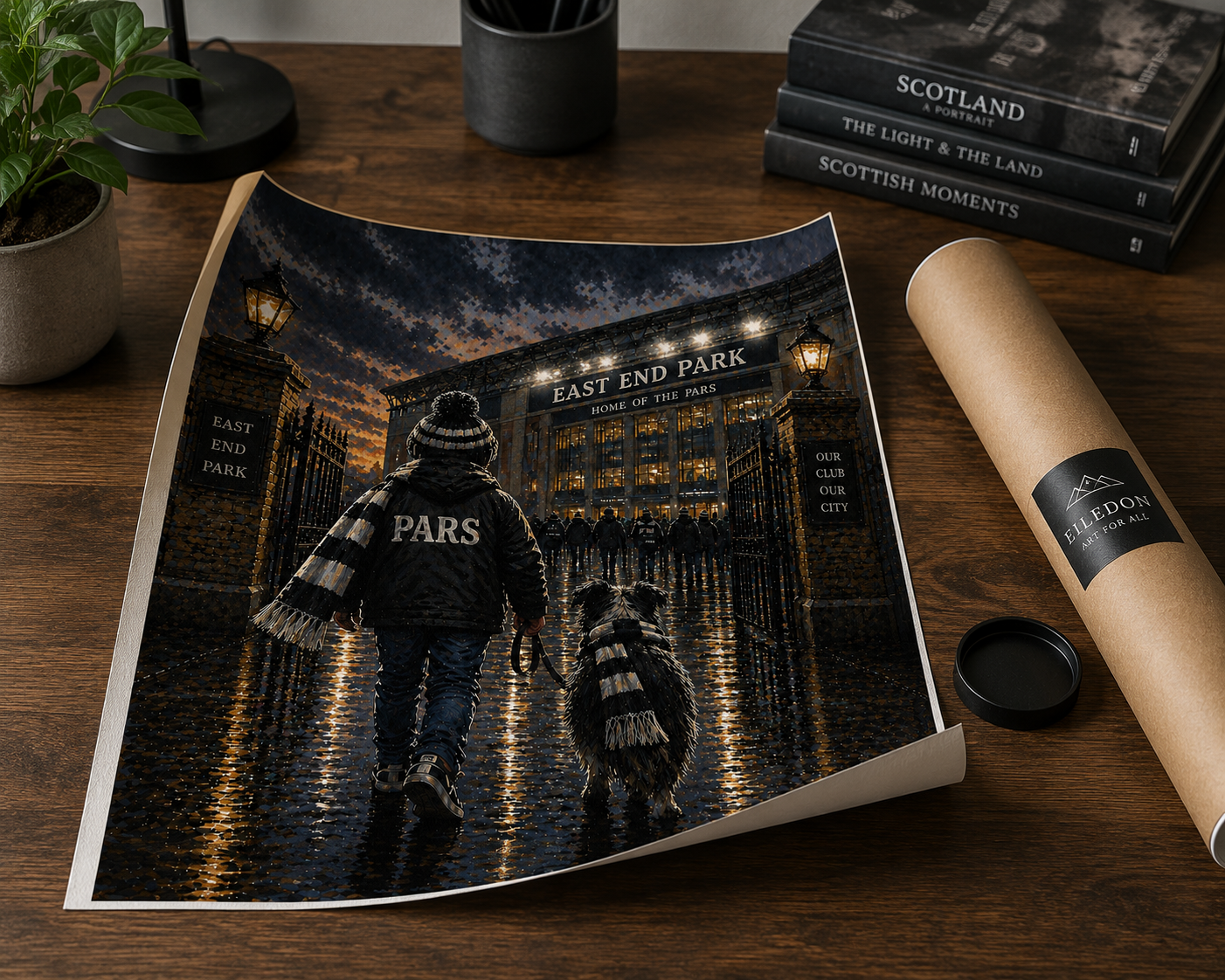 Matchday Memories – Dunfermline Athletic | East End Park Football Stadium Print | A4 & A3 Framed Wall Art | A2, A3 & A4 Print | Eiledon