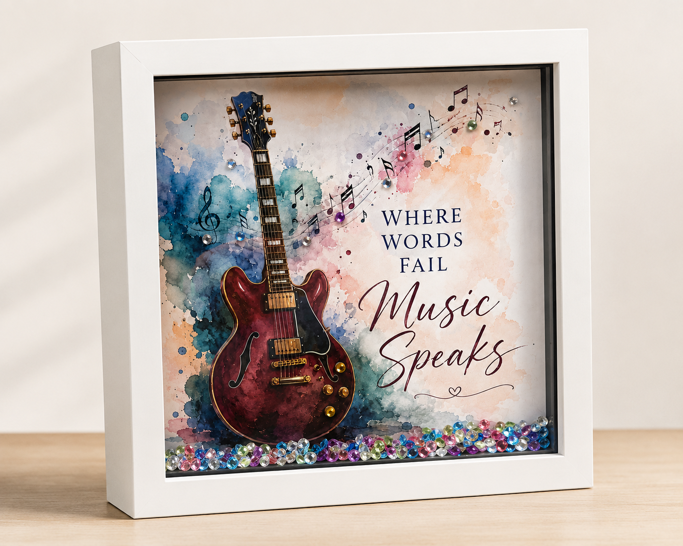 Where Words Fail, Music Speaks Keepsake Box | Music Lover Gift