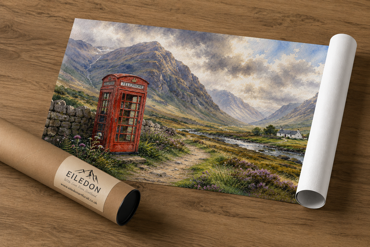 Scotland Calling – Glencoe | Original Scottish Highland Wall Art | Framed & Print Only | Eiledon