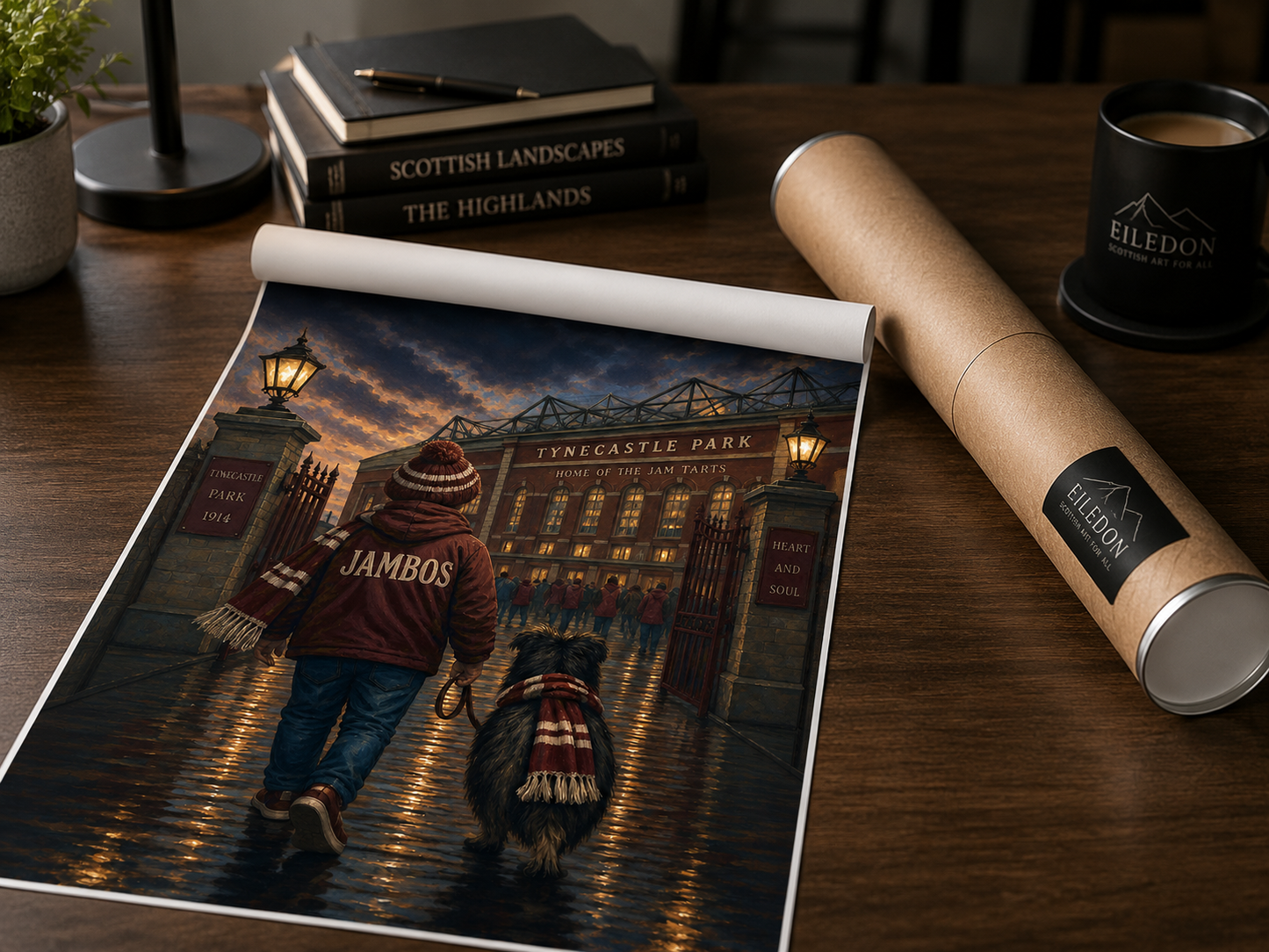 Matchday Memories – Hearts | Tynecastle Park Stadium Print…Football Stadium Print | A4 & A3 Framed Wall Art | A2, A3 & A4 Print | Eiledon