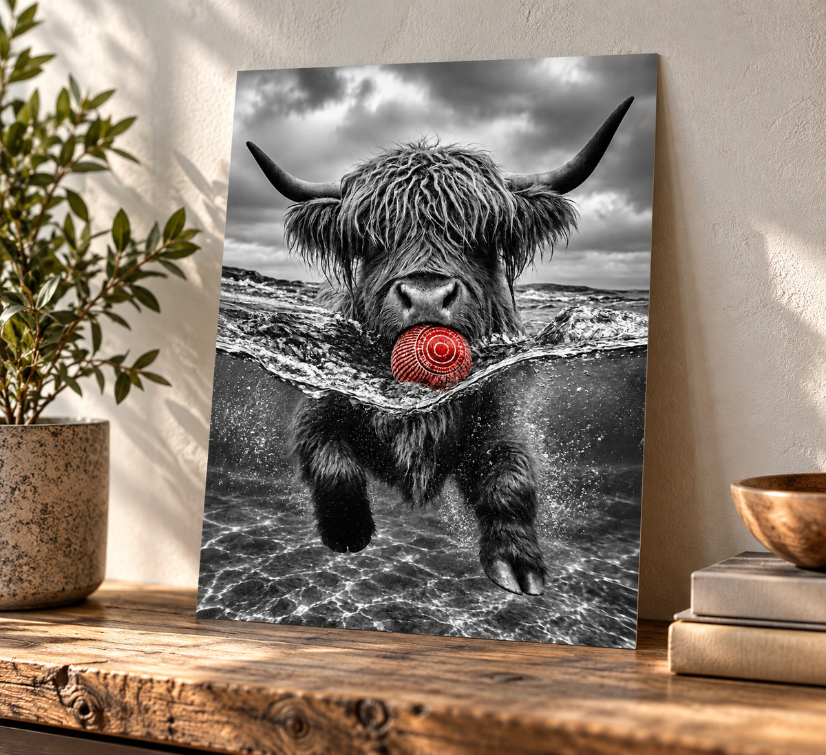 Scottish Legends – The Red One | Highland Cow Wall Art