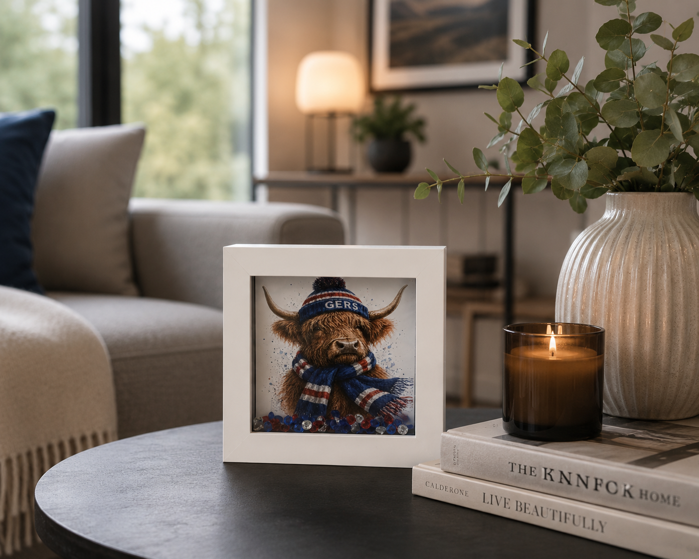 Gers Rangers Football Keepsake Box | Hearts Highland Cow Gift | Handmade Scottish Memory Box | Eiledon (Copy) (Copy) (Copy)