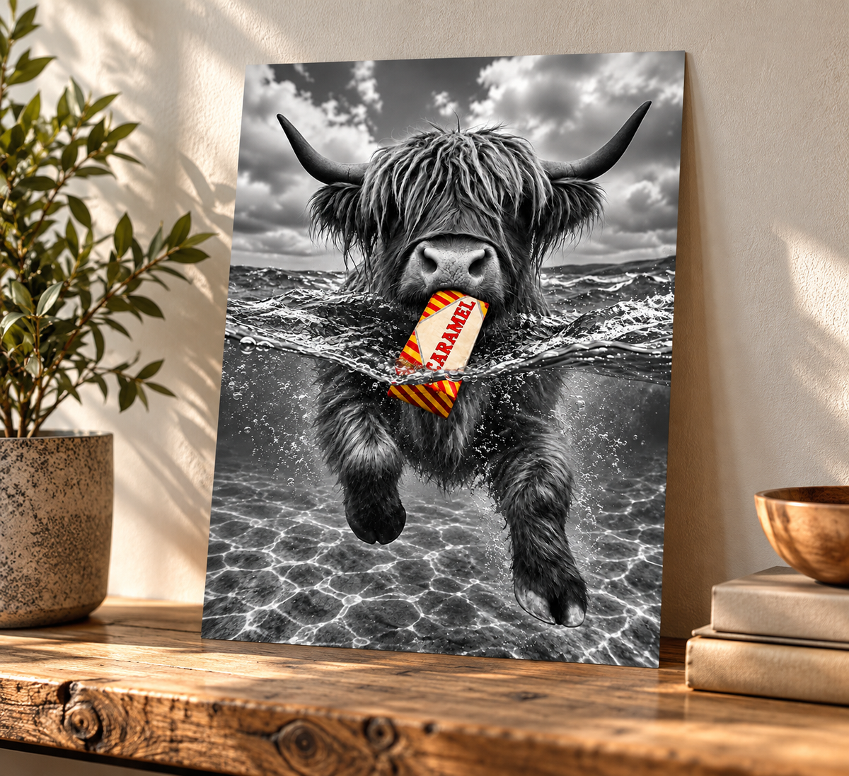Scottish Legends – The Sweet One | Highland Cow Wall Art