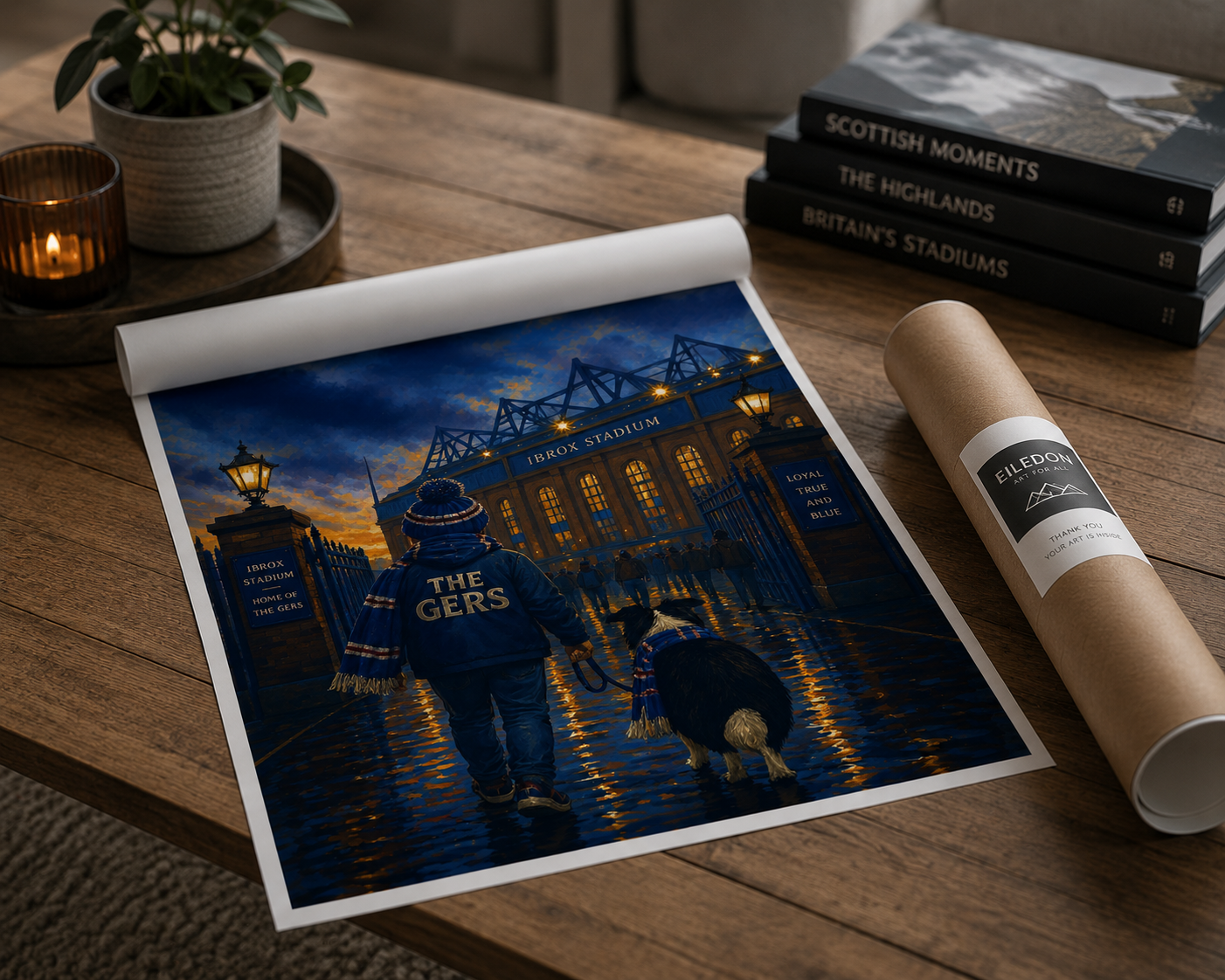 Matchday Memories – Rangers | Ibrox Stadium Print…Football Stadium Print | A4 & A3 Framed Wall Art | A2, A3 & A4 Print | Eiledon (Copy)