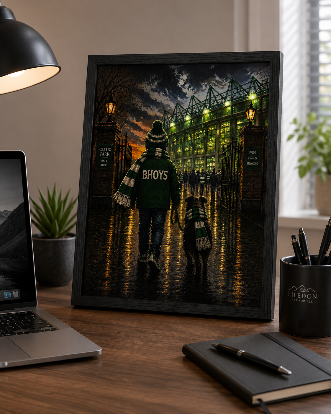 Matchday Memories – Celtic | Celtic Park Football Print | A4 & A3 Framed Wall Art | A2, A3 & A4 Print | Eiledon