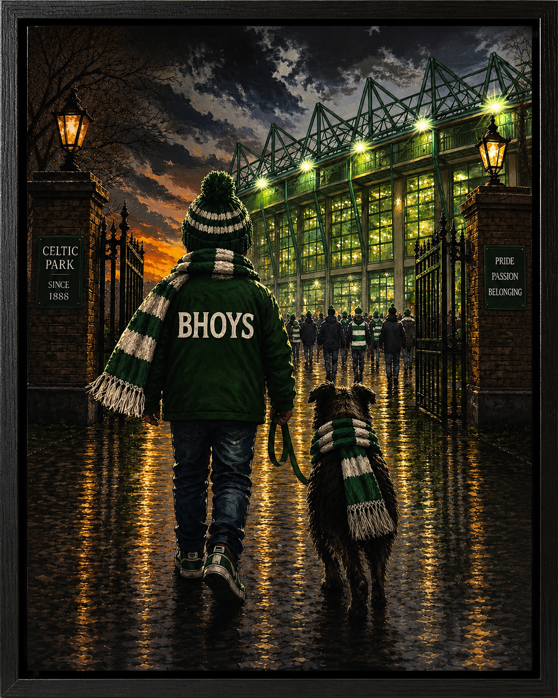 Matchday Memories – Celtic | Celtic Park Football Print | A4 & A3 Framed Wall Art | A2, A3 & A4 Print | Eiledon