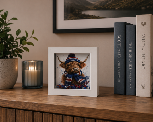 Gers Rangers Football Keepsake Box | Hearts Highland Cow Gift | Handmade Scottish Memory Box | Eiledon (Copy) (Copy) (Copy)