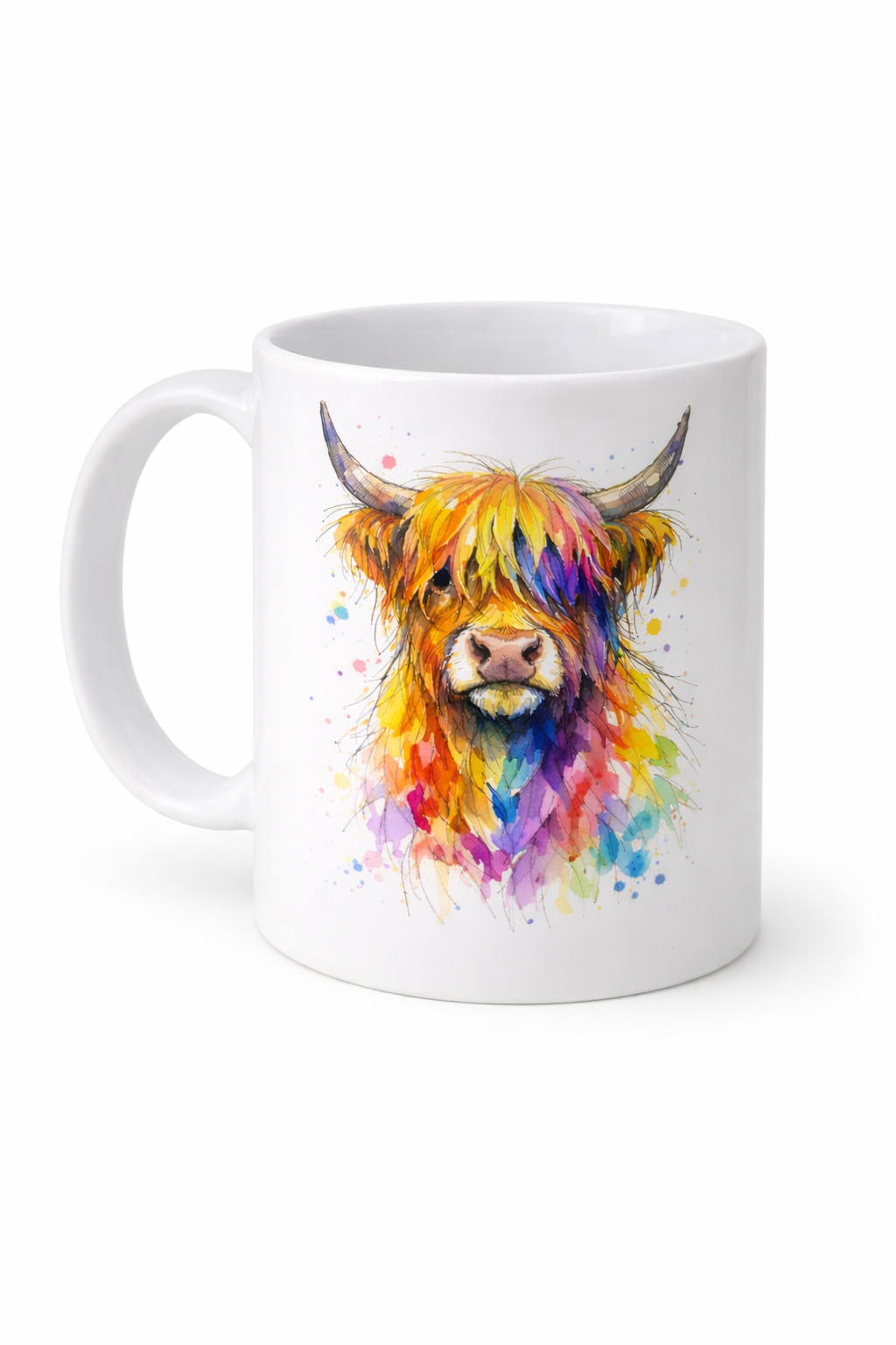 Ink & Wild Highland Cow – Watercolour Art Mug