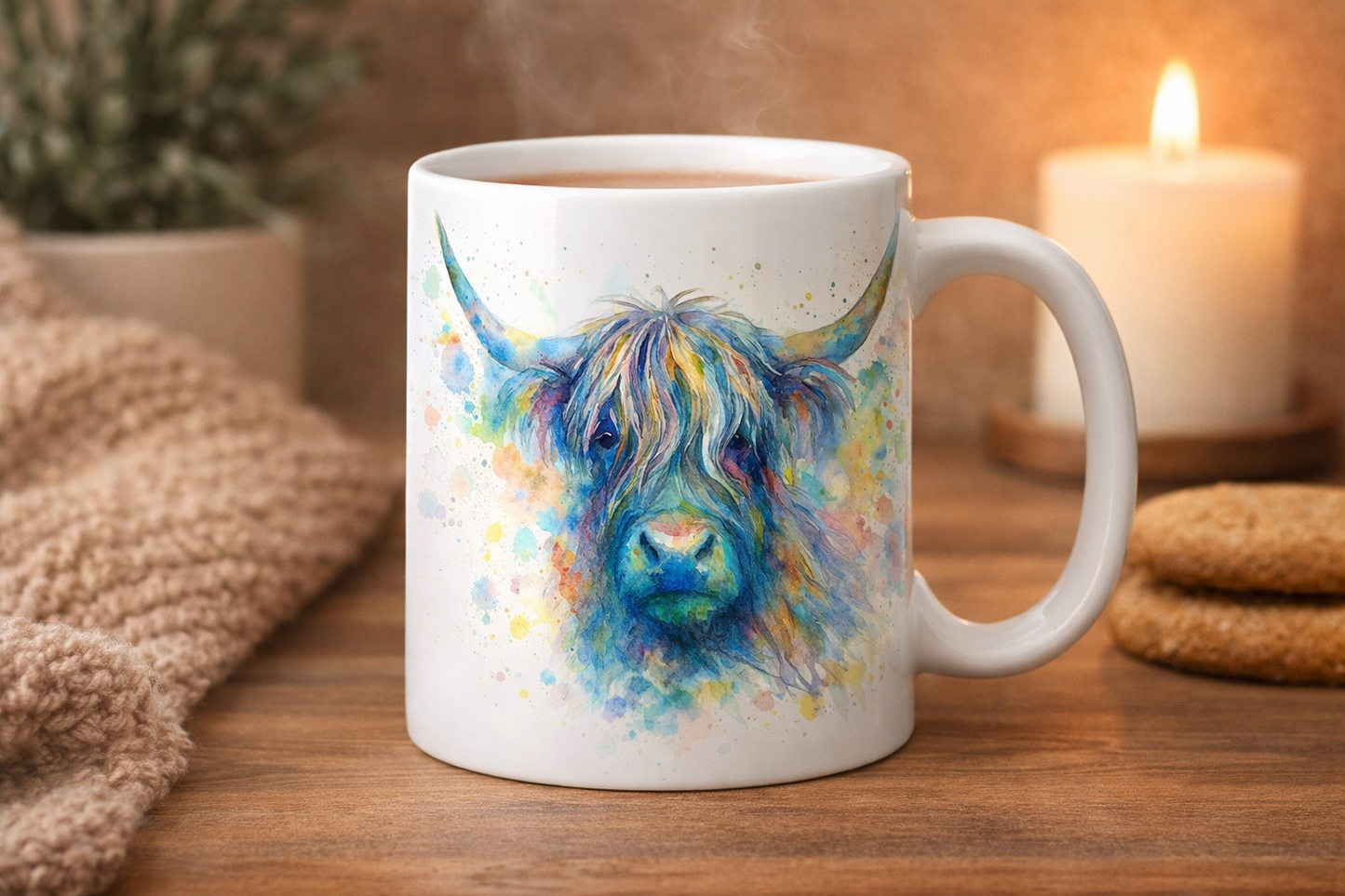 Highland Cow Expressive Colour Mug