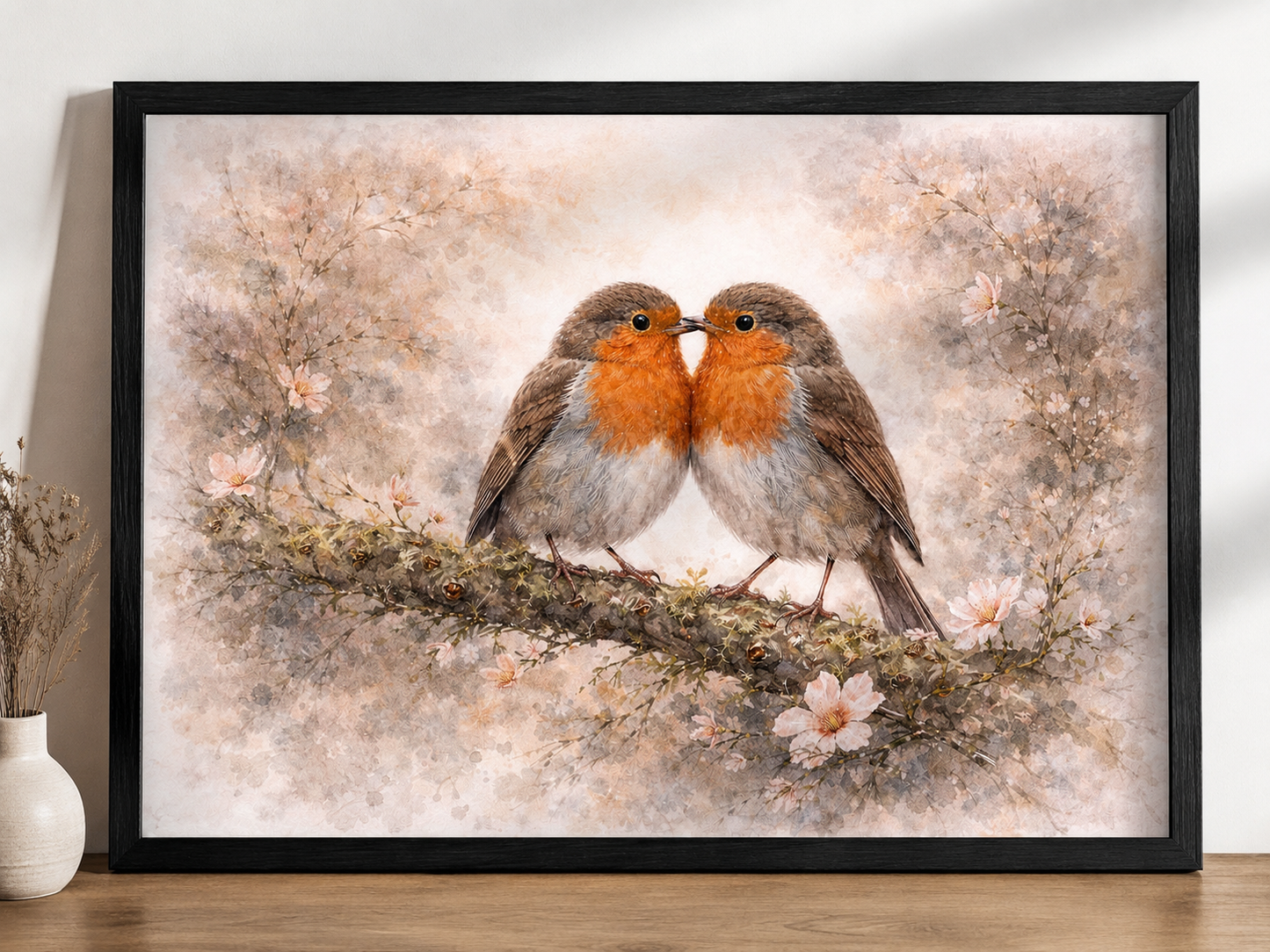 Whispers of the Wild – Robin Pair  Watercolour Art Print