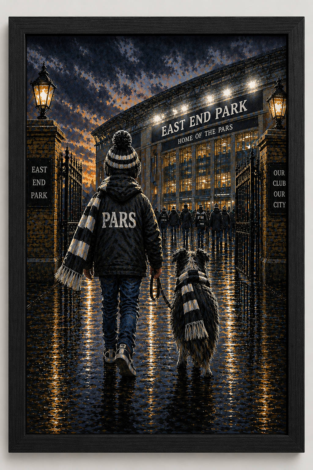 Matchday Memories – Dunfermline Athletic | East End Park Football Stadium Print | A4 & A3 Framed Wall Art | A2, A3 & A4 Print | Eiledon