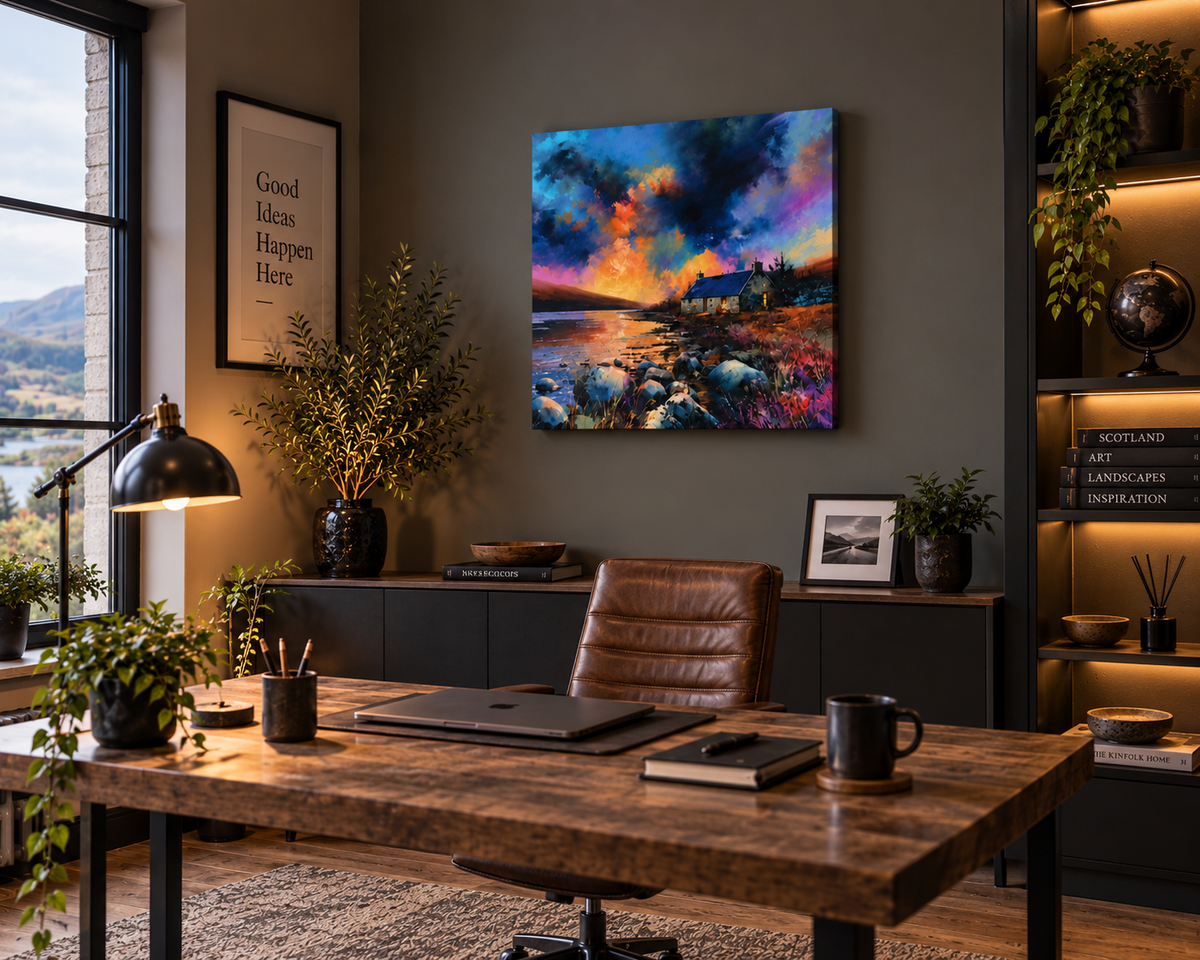 Deeside Afterglow | Scottish Landscape Canvas Art