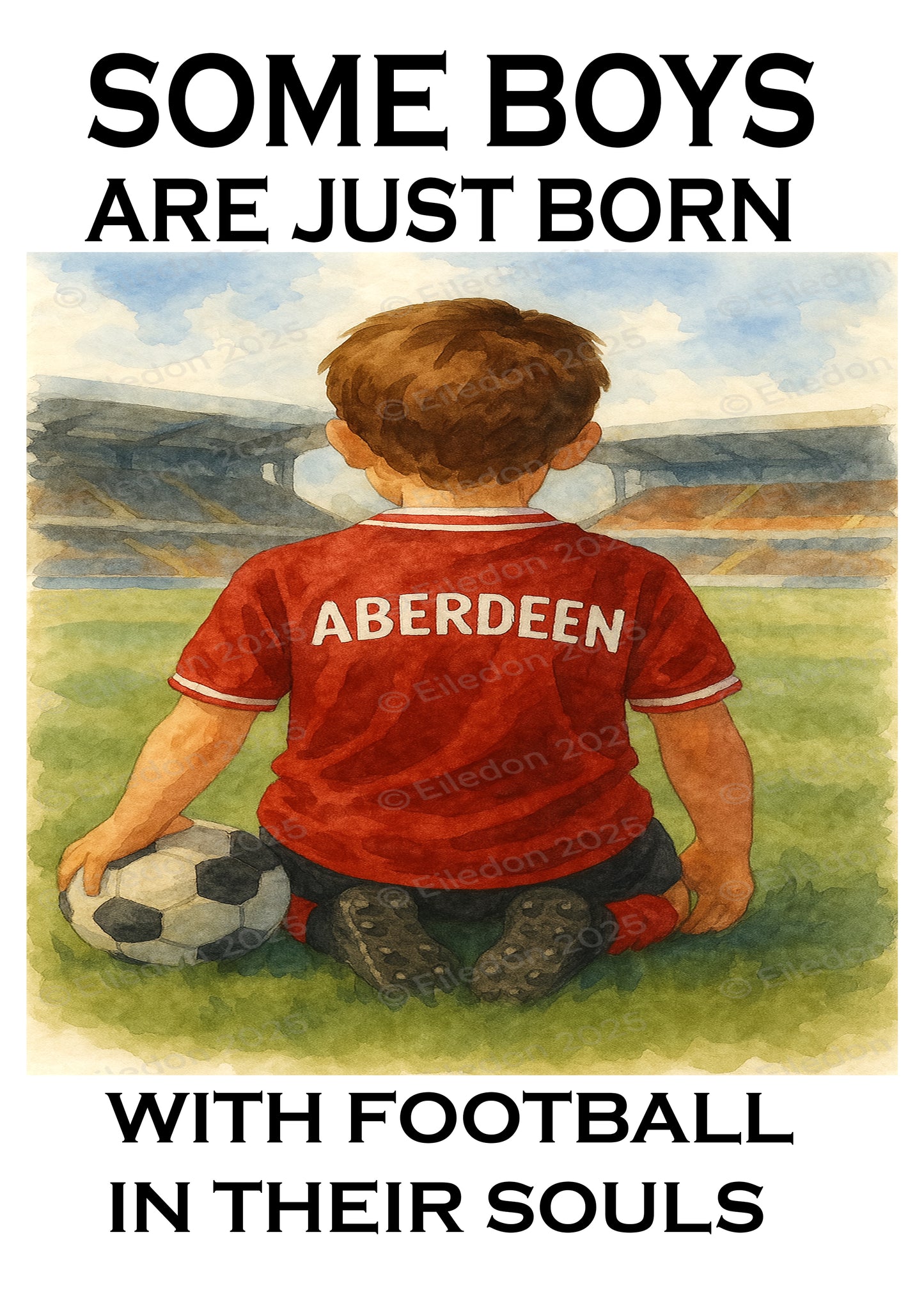 Framed Football Print – Some Boys Are Born with Football in Their Souls