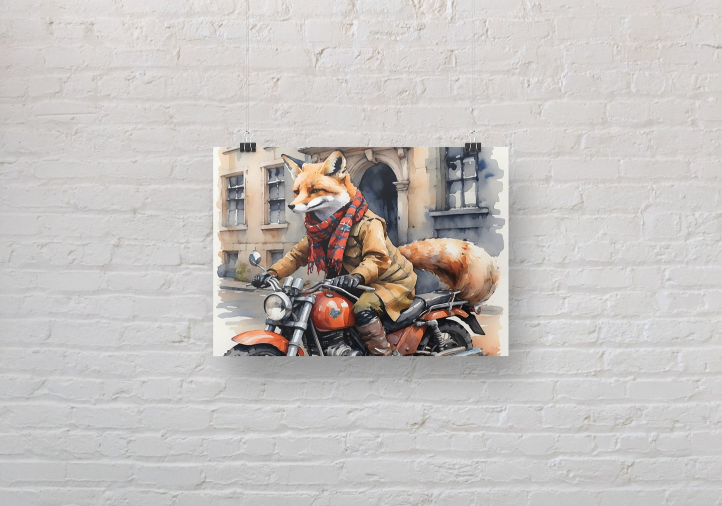 Born to be Wild Fox A3 Wall Art print