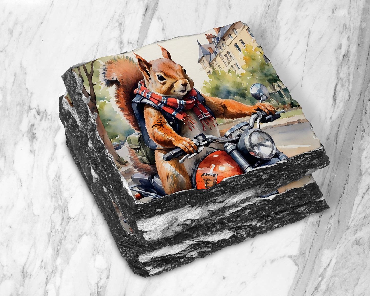 Scottish Born To Be Wildlife Slate Coasters