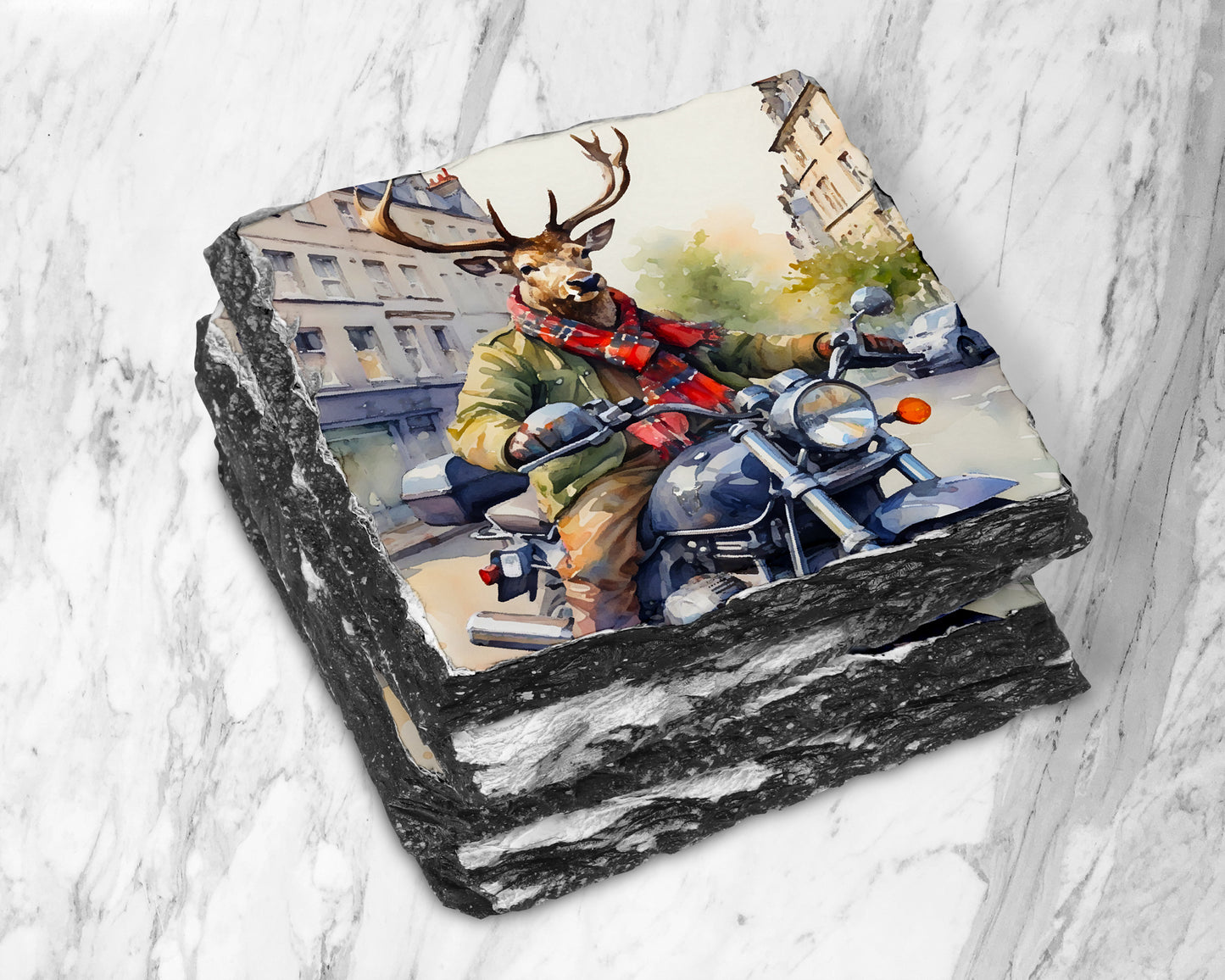 Scottish Born To Be Wildlife Slate Coasters