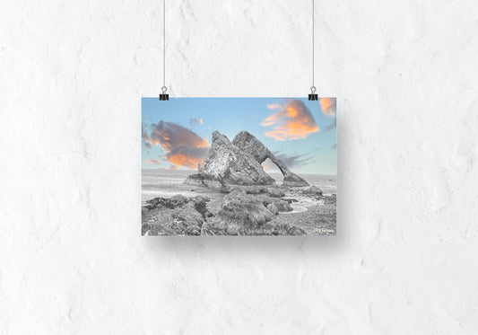 Bow Fiddle Rock Portknockie A3 Wall Art print