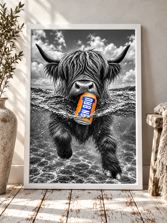 Scottish Legends – The Orange One | Highland Cow Wall Art