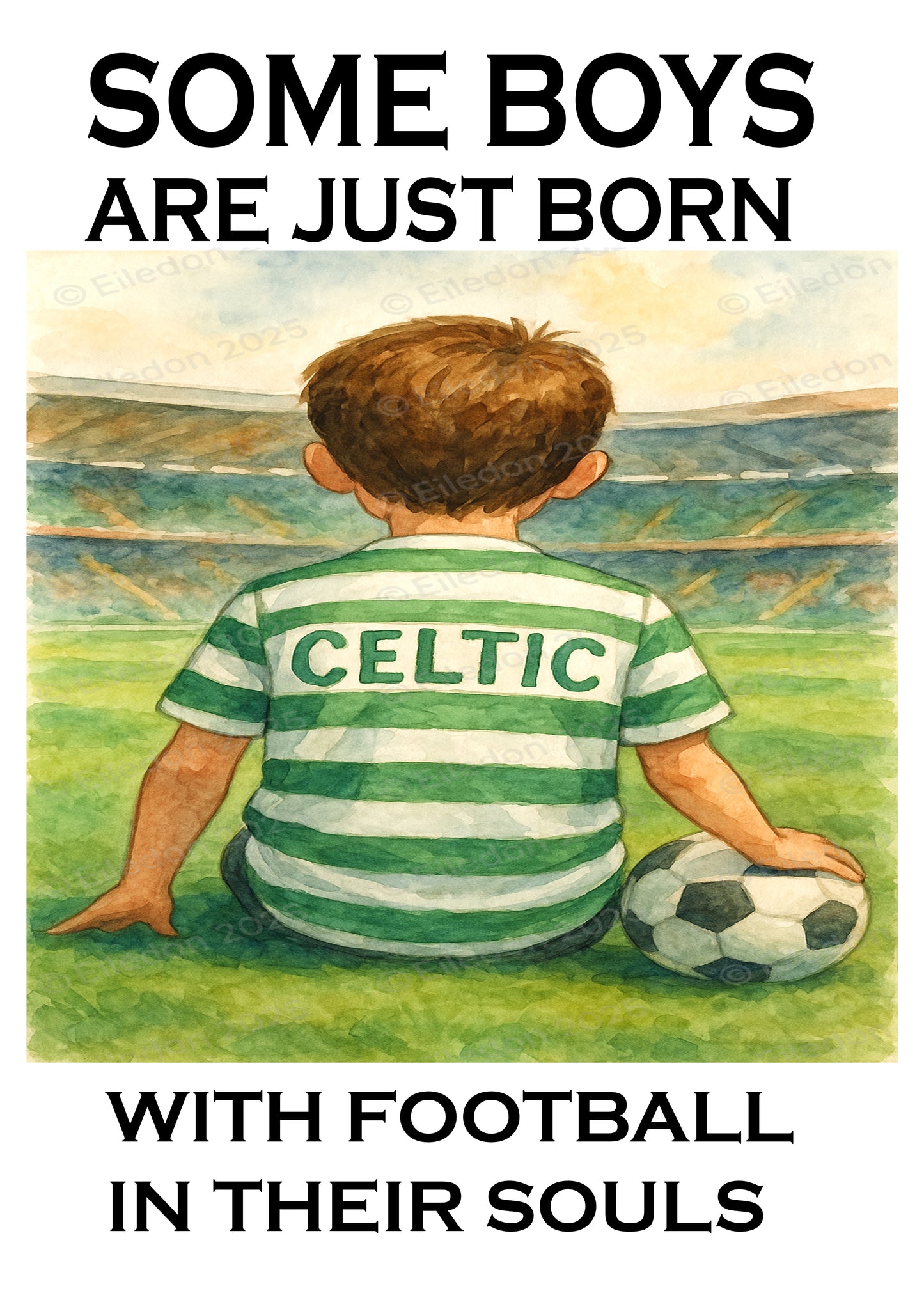 Framed Football Print – Some Boys Are Born with Football in Their Souls