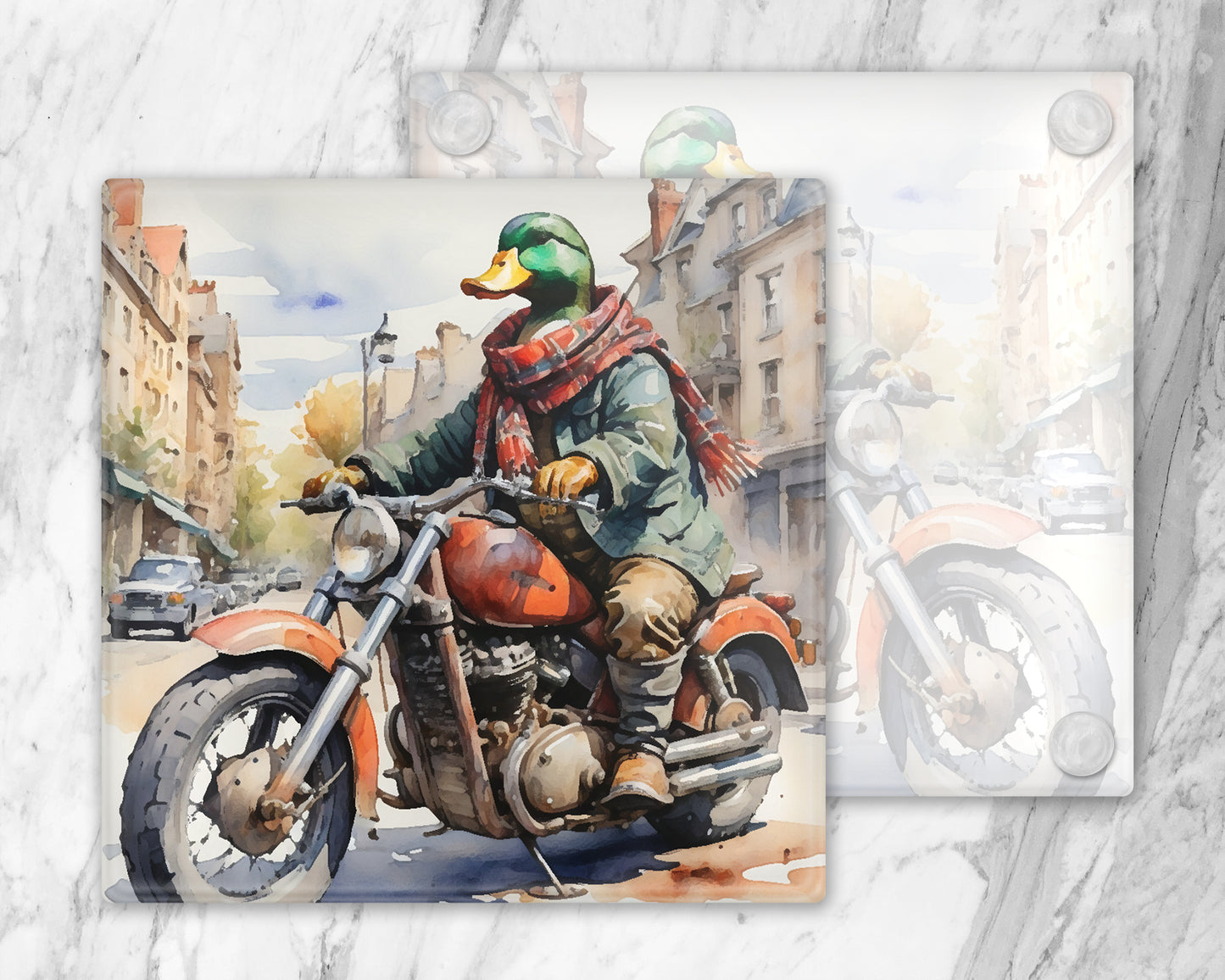 Scottish Born To Be Wild Life Glass Coasters