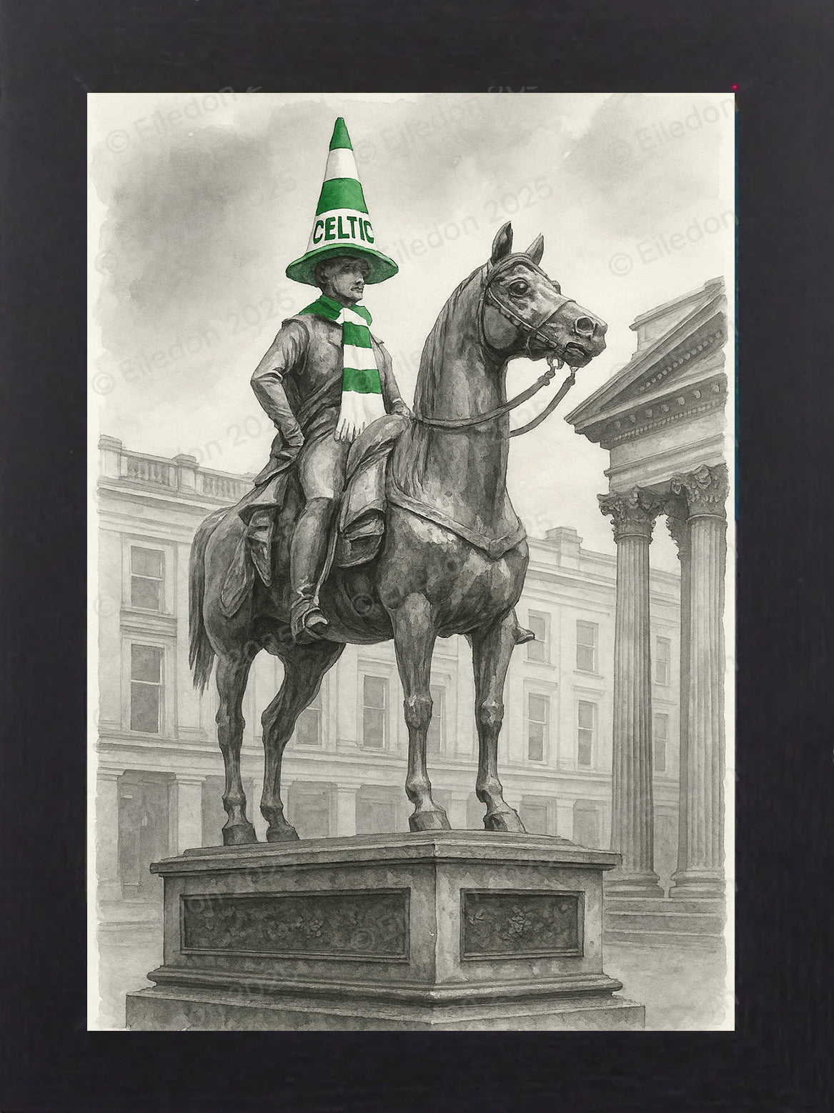 Scottish Football Statue Prints – Framed Art by Eiledon