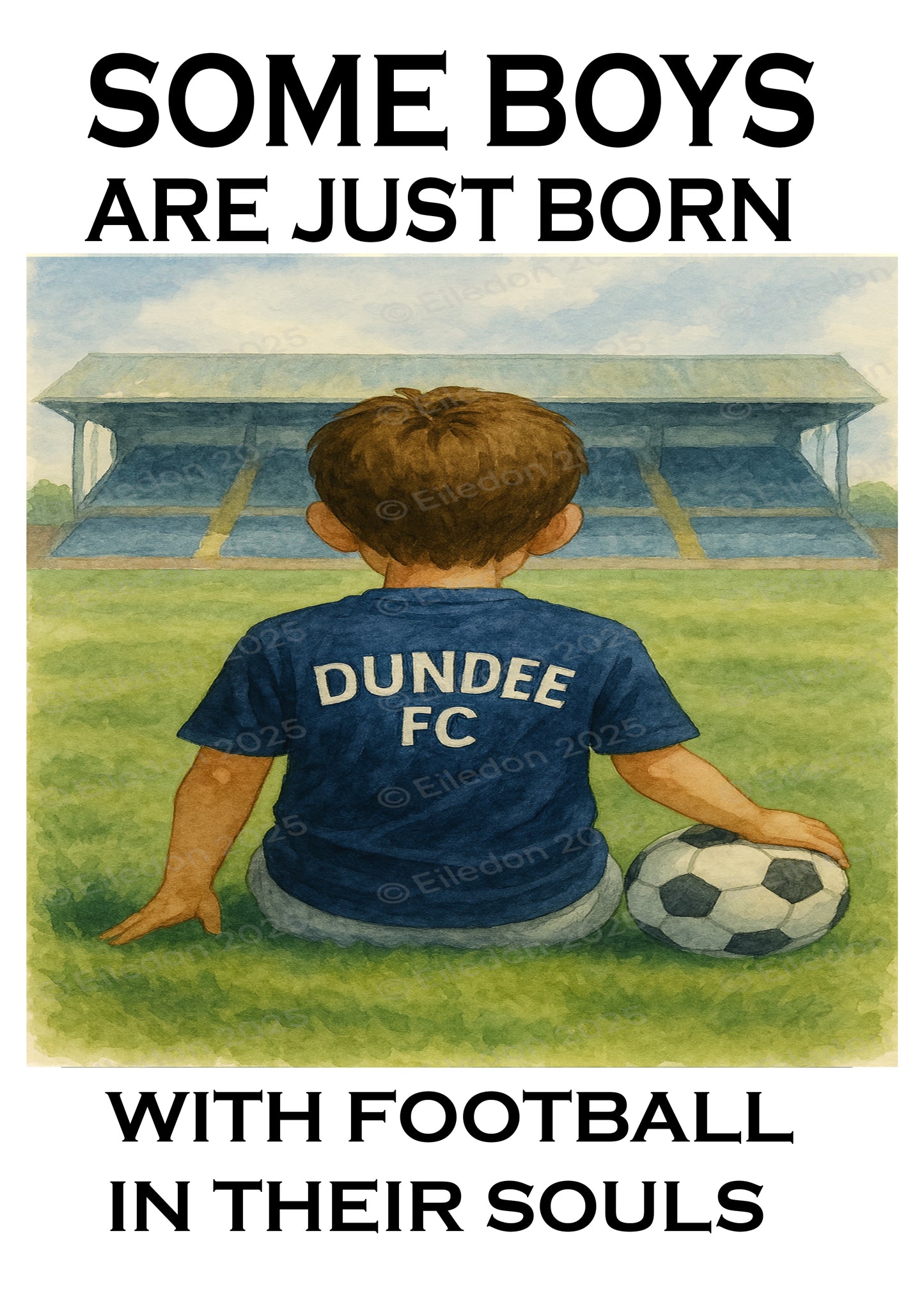 Framed Football Print – Some Boys Are Born with Football in Their Souls