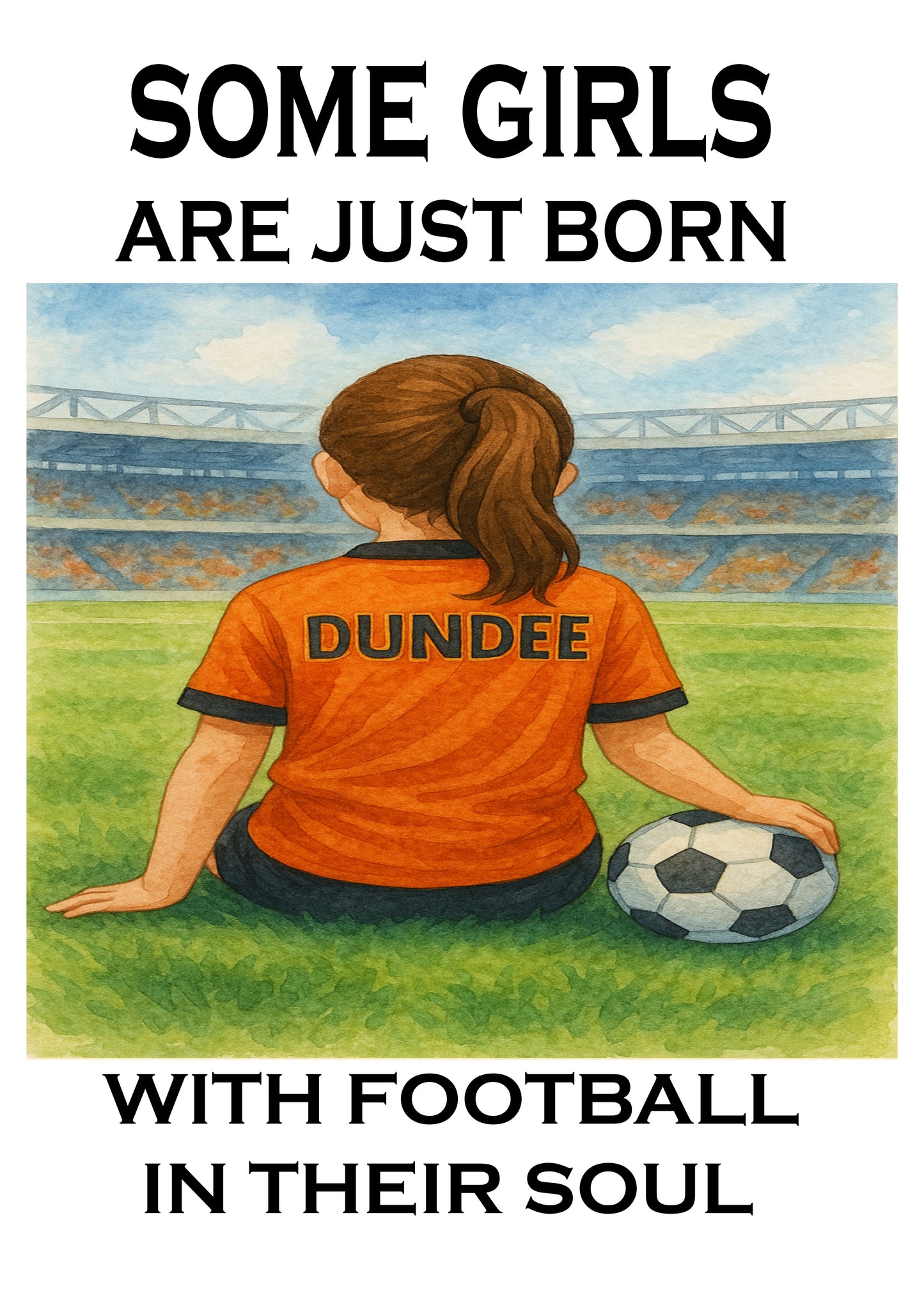 Framed Wall Art – Some Girls Have Football in Their Souls | Inspirational Football Print for Girls & Women