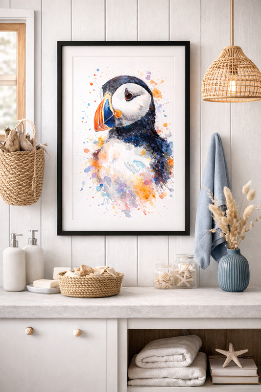 Puffin – Ink & Wild Art Print