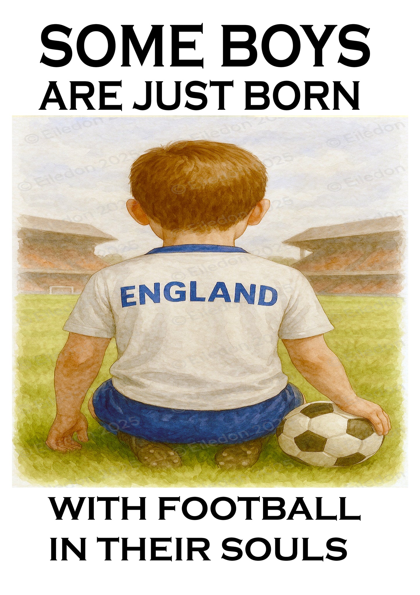 Framed Football Print – Some Boys Are Born with Football in Their Souls