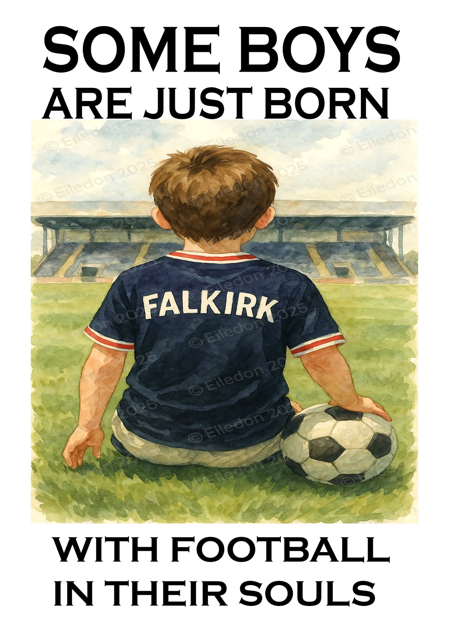 Framed Football Print – Some Boys Are Born with Football in Their Souls