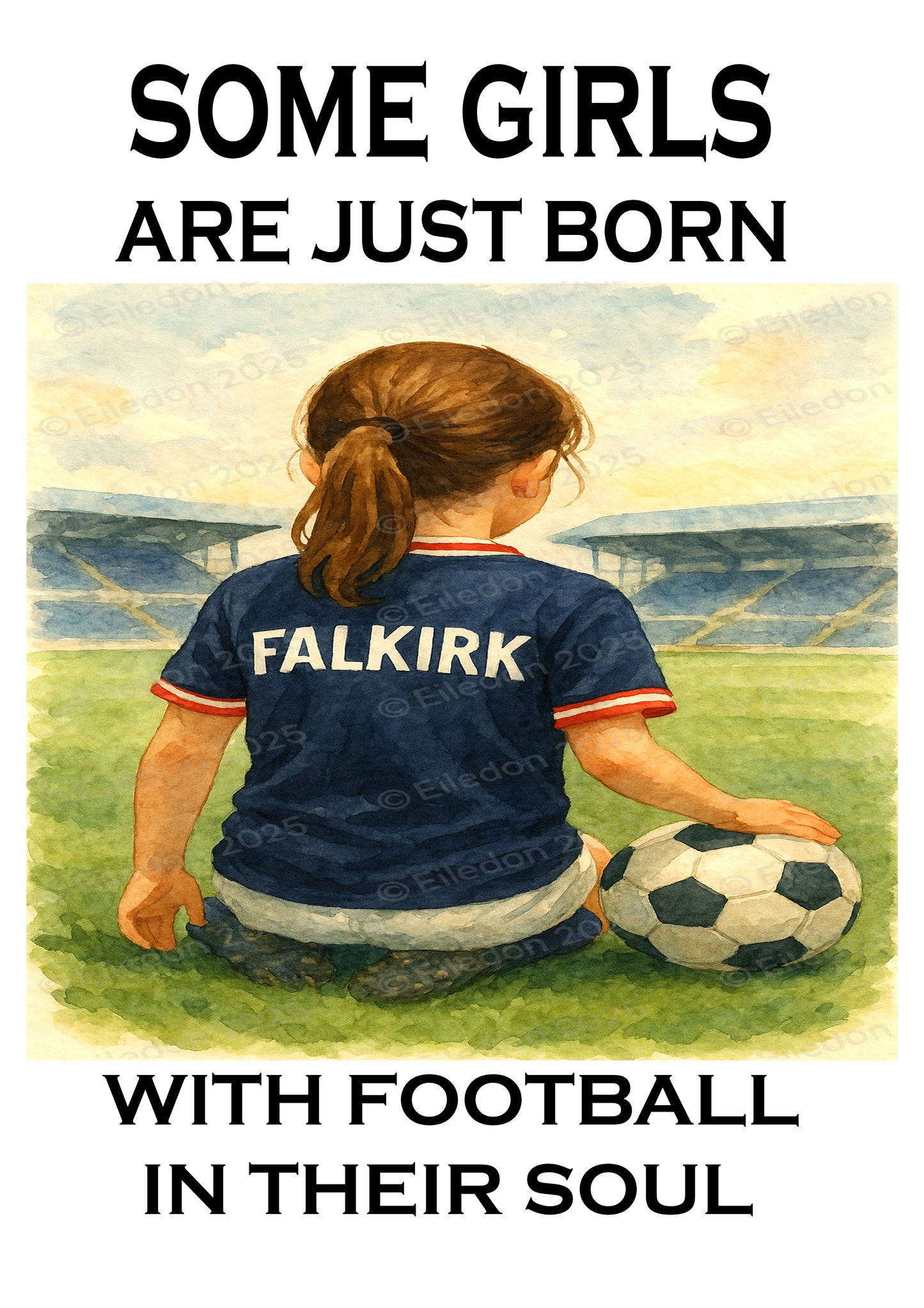 Framed Wall Art – Some Girls Have Football in Their Souls | Inspirational Football Print for Girls & Women