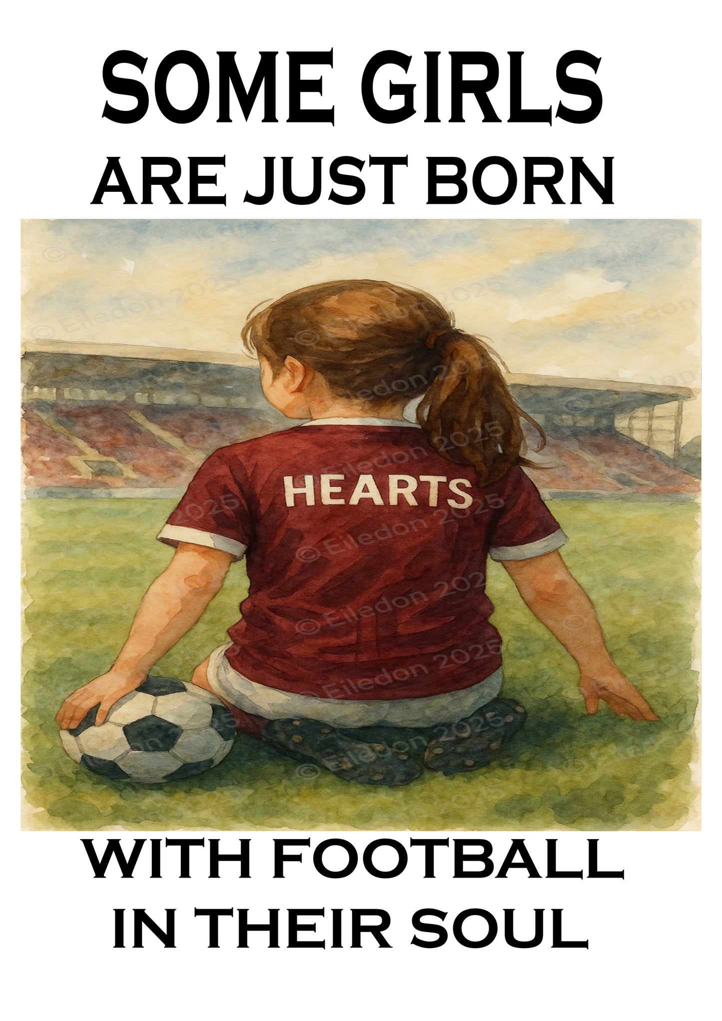 Framed Wall Art – Some Girls Have Football in Their Souls | Inspirational Football Print for Girls & Women