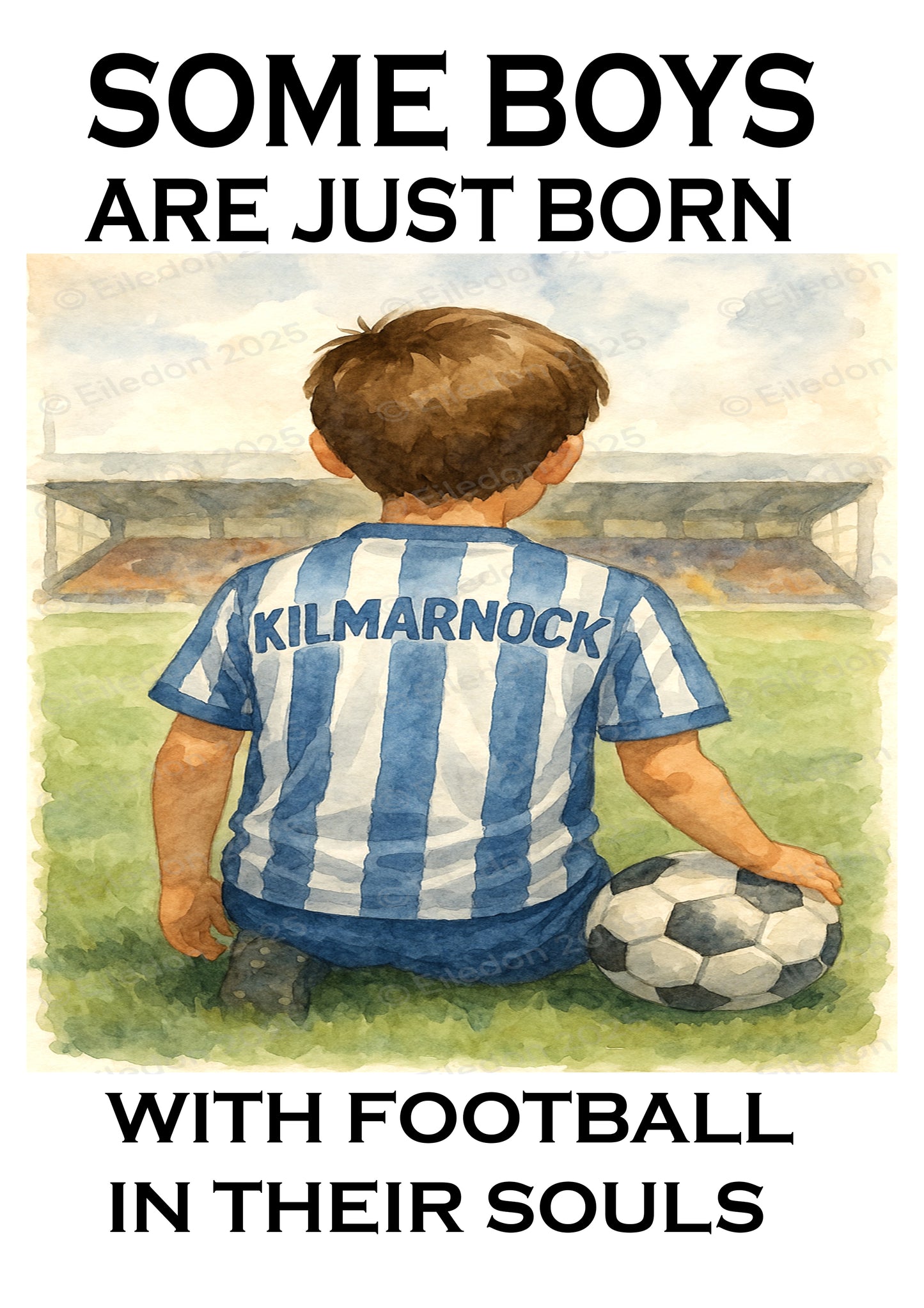 Framed Football Print – Some Boys Are Born with Football in Their Souls