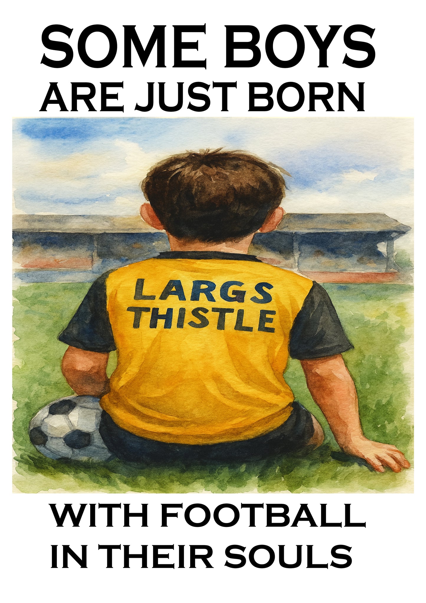 Framed Football Print – Some Boys Are Born with Football in Their Souls