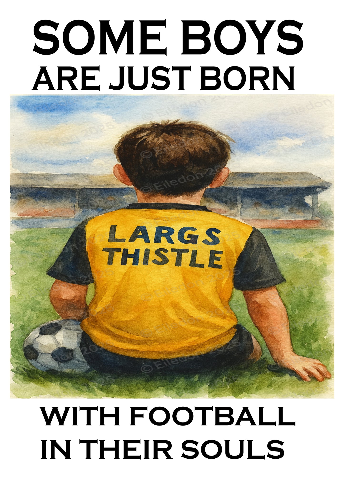 Framed Football Print – Some Boys Are Born with Football in Their Souls
