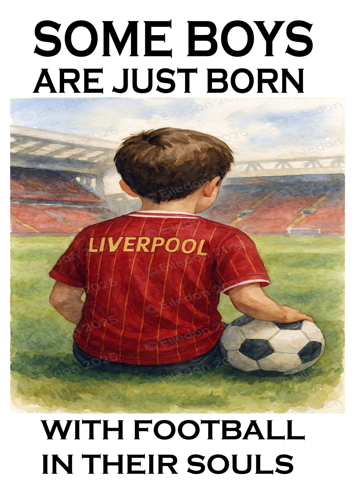 Framed Football Print – Some Boys Are Born with Football in Their Souls