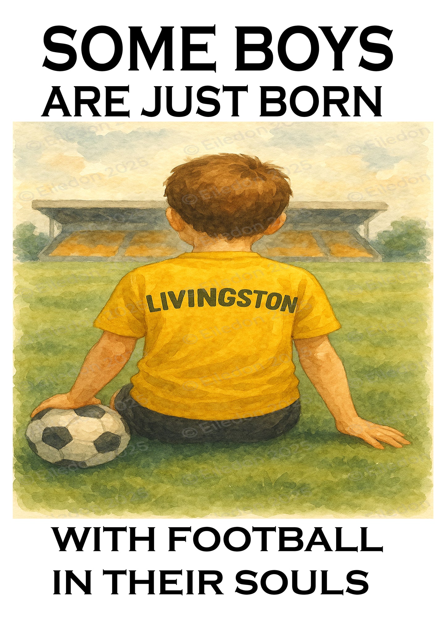 Framed Football Print – Some Boys Are Born with Football in Their Souls