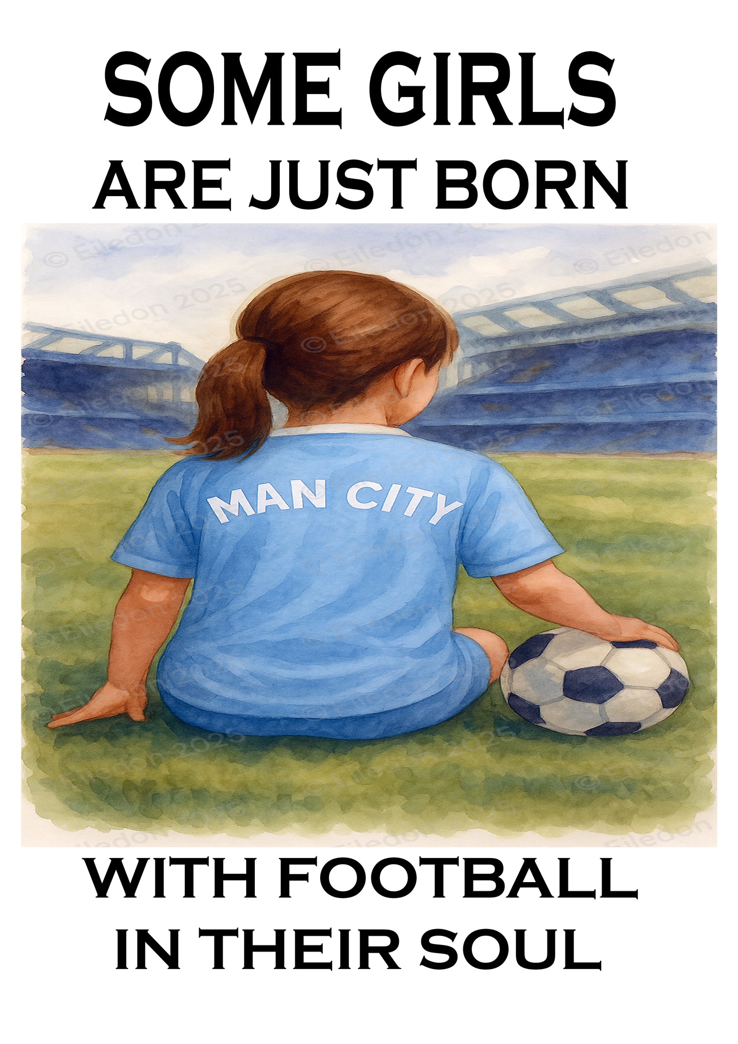 Framed Wall Art – Some Girls Have Football in Their Souls | Inspirational Football Print for Girls & Women